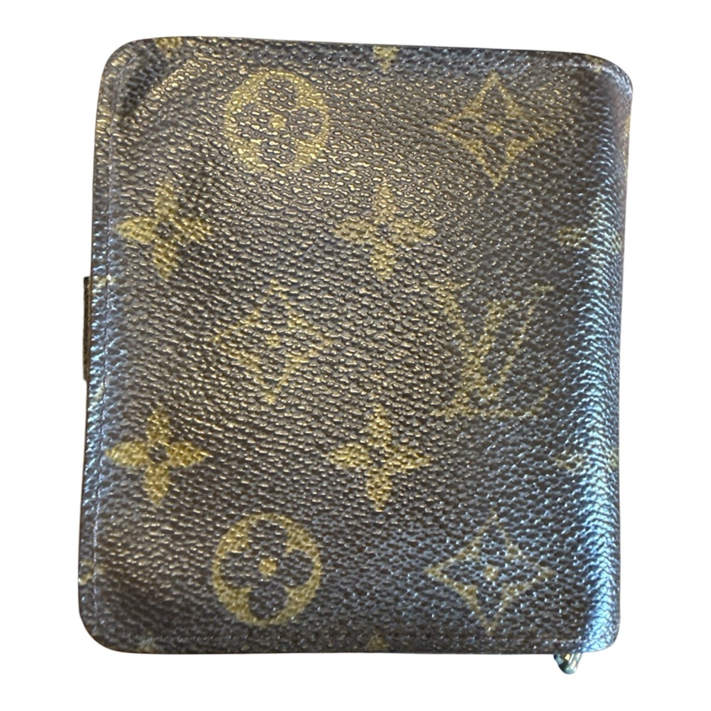 Louis Vuitton Monogram Compact Zip Wallet Snap Coin Pocket Vintage LV - Picture 3 of 9